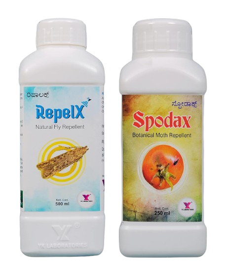 Moth Repellent Spodax 250ml + RepelX 500ml For Crops & Plants