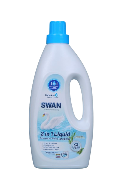 SWAN 2 in 1 Liquid – Detergent + Softener with Instant Dust Removal & Silky Soft Touch