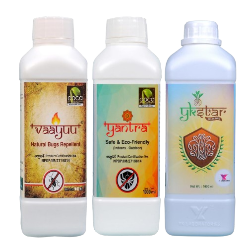 Vaayu Yantra YK Star, Crop Growth Promoter & Controls Black Thrips - (1L+1L+1L)